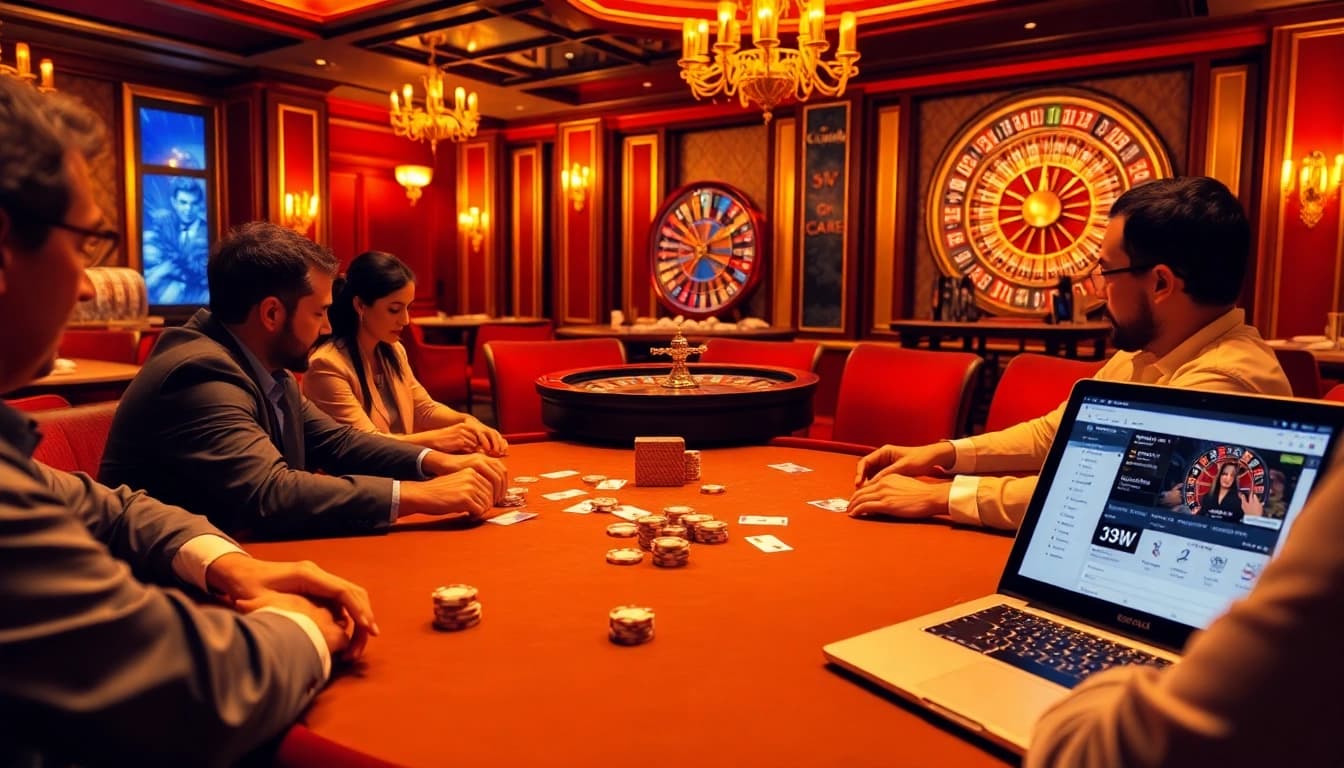 Experience thrilling gameplay at the 399W poker table, complete with vibrant chips and cards.