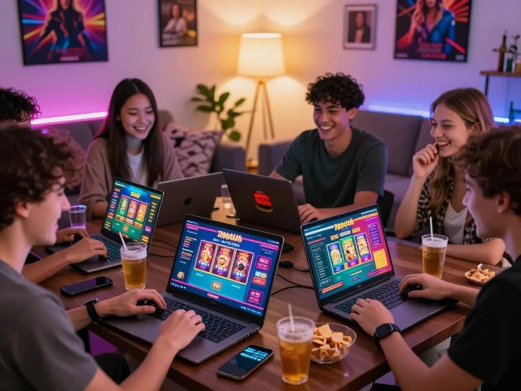Engaged players enjoying 789club gaming platform in a lively setting.