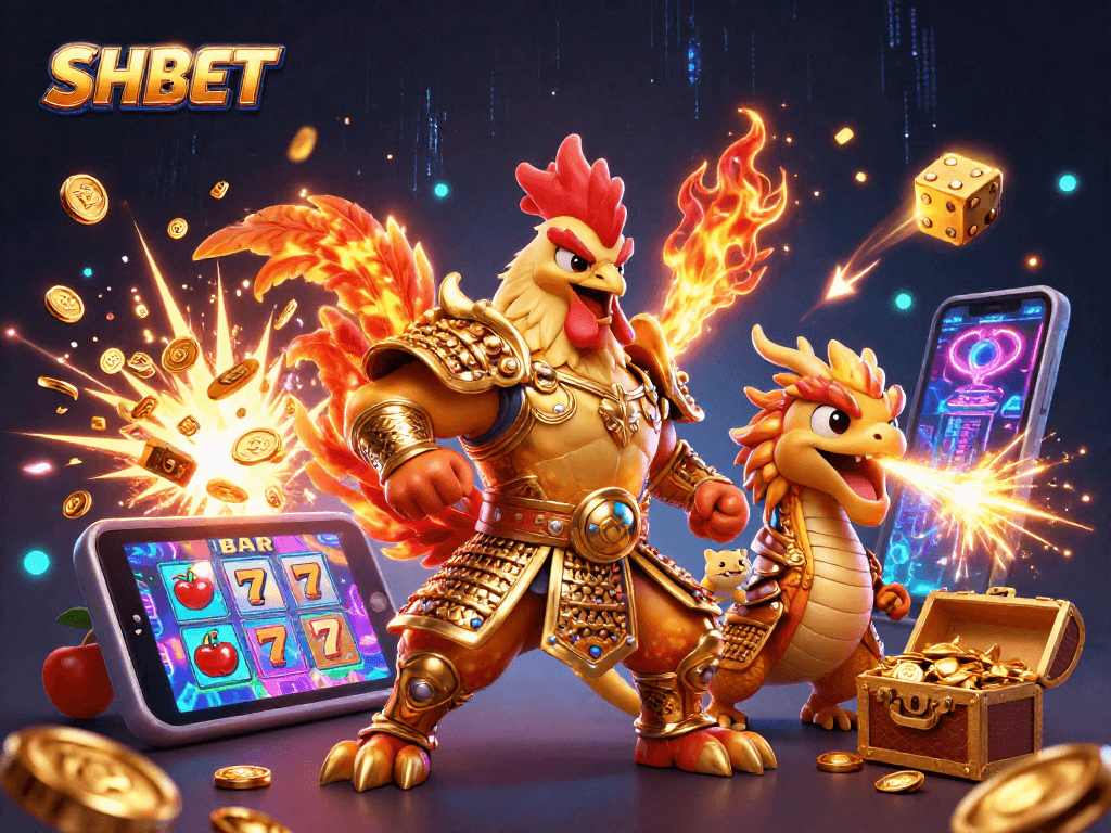 Experience thrilling moments at SHBET with a dynamic illustration of online casino adventures.