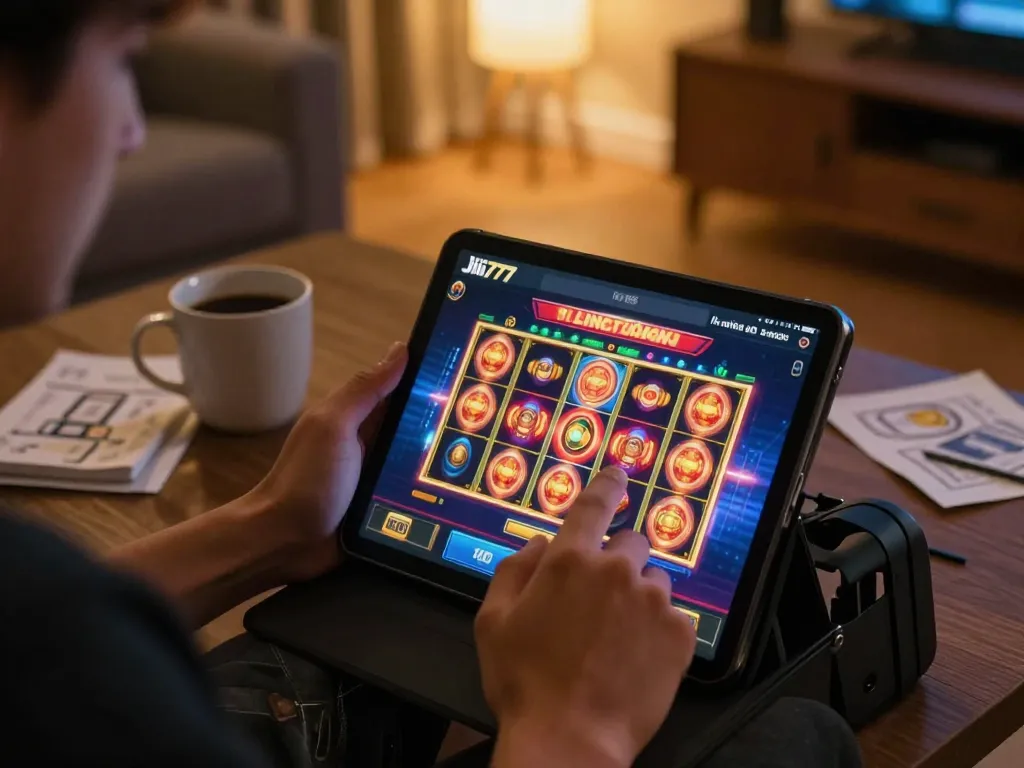Engaging gameplay on Jili777 mobile casino app showing vibrant slot game interface