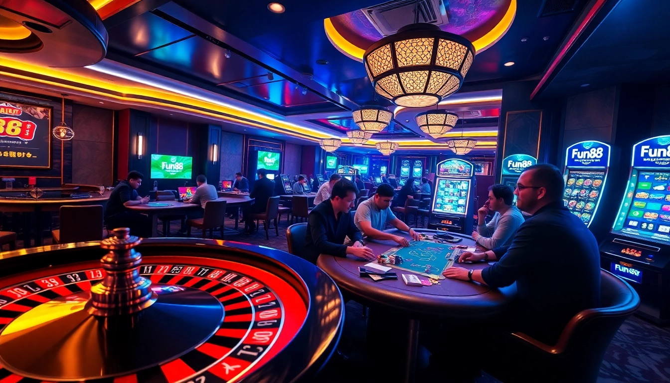 Experience thrilling gaming action at https://fun88.se.net/ with live casino tables and vibrant slot machines.