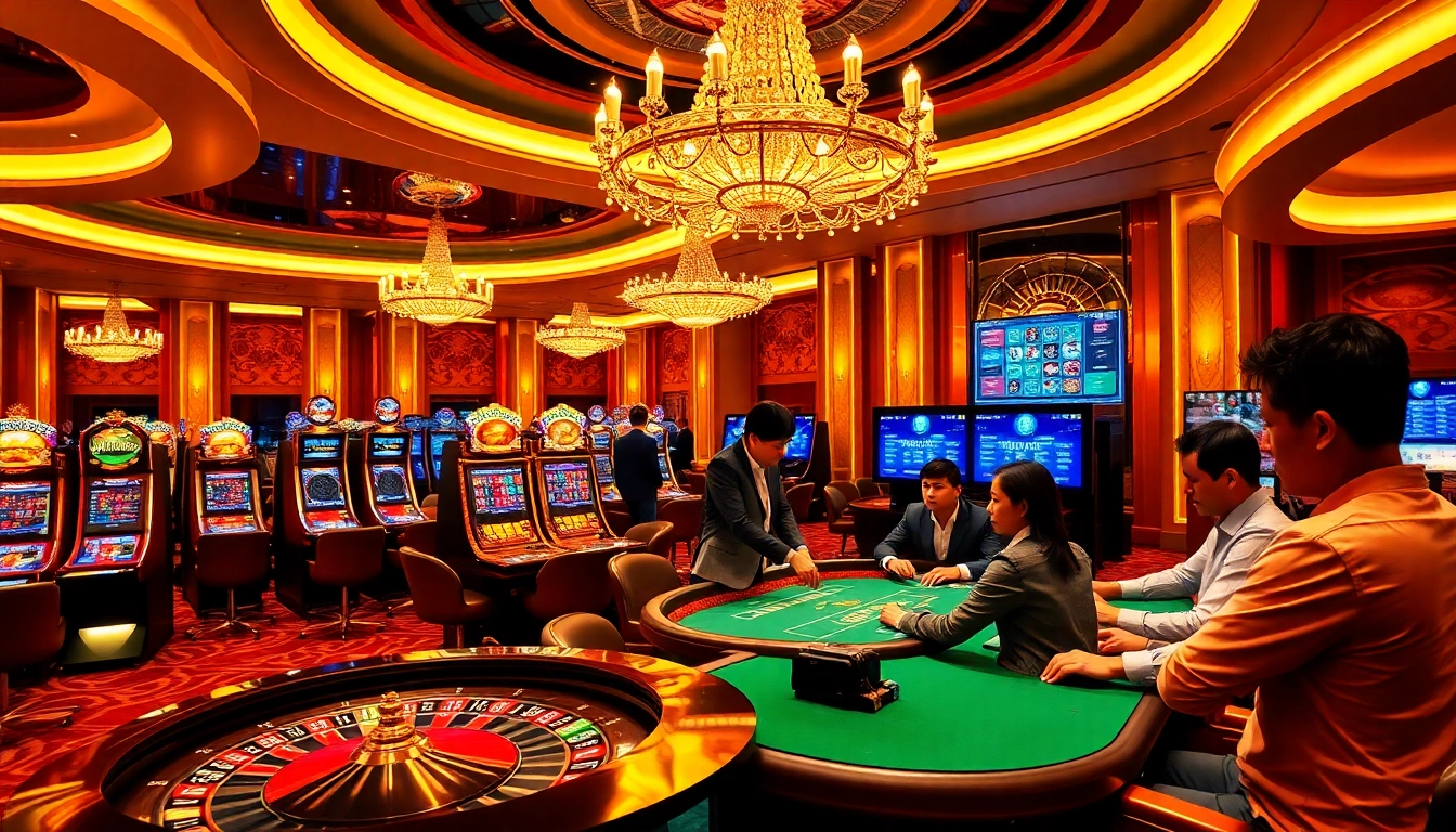 Experience live gaming excitement at nohu900.in.net with vibrant casino visuals and engaging players.