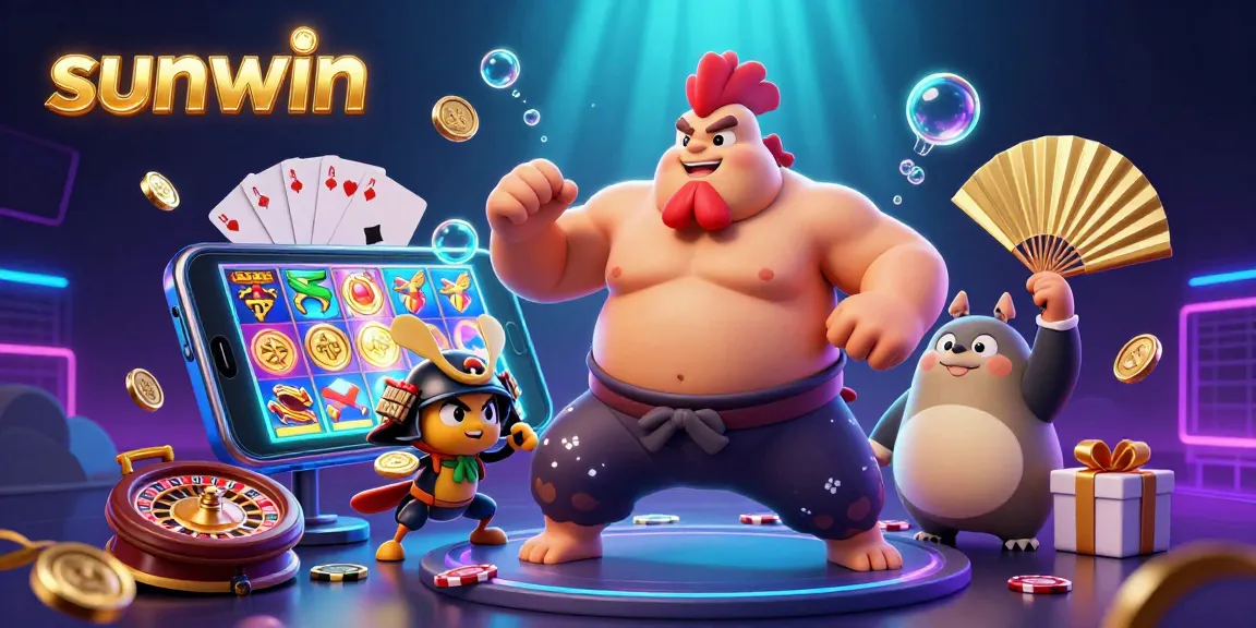 Engage with sunwin's vibrant casino scene featuring charming 3D characters and exciting game elements.