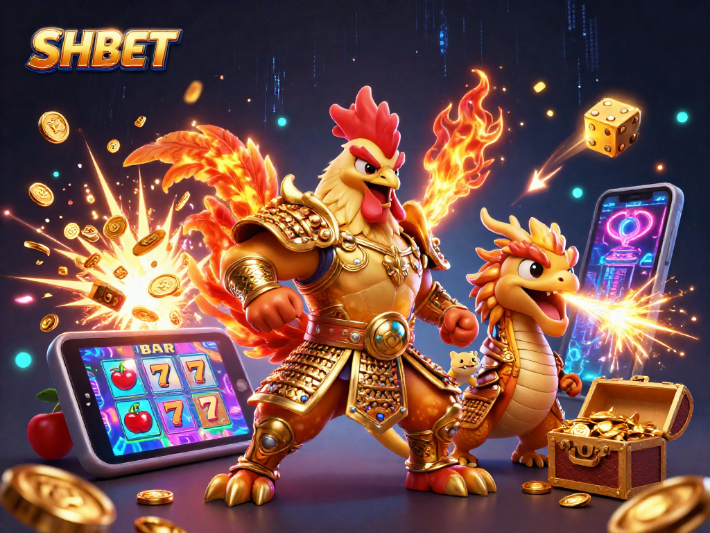Experience thrilling moments at SHBET with a dynamic illustration of online casino adventures.