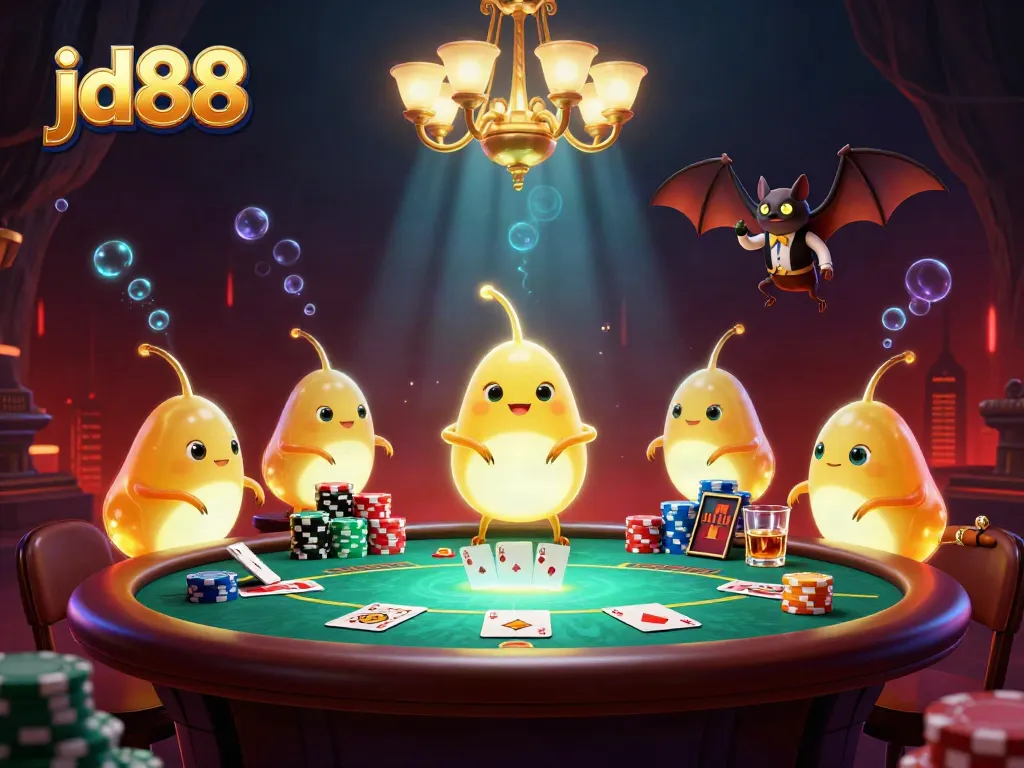 Experience jd88's glowworm casino scene with poker action and vibrant atmospheres.