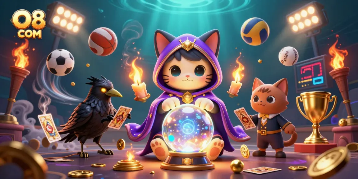 Experience the thrill of winning with O8 COM's captivating gaming adventures featuring dynamic sports action, vibrant elements, and a mystical theme.