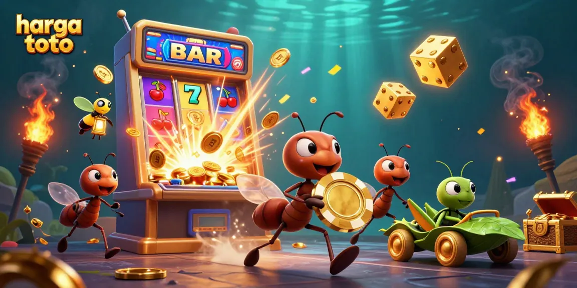 Join the adventure with harga toto as ants pull off a heist through a vibrant casino world.