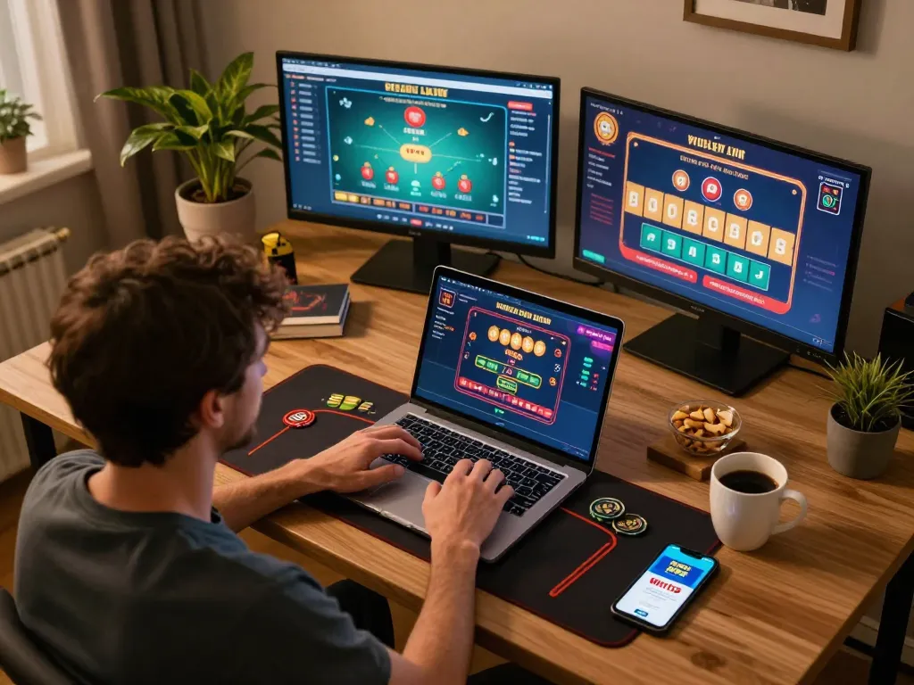 Player experiences immersive live dealer blackjack on Win138 app from a cozy home setup.