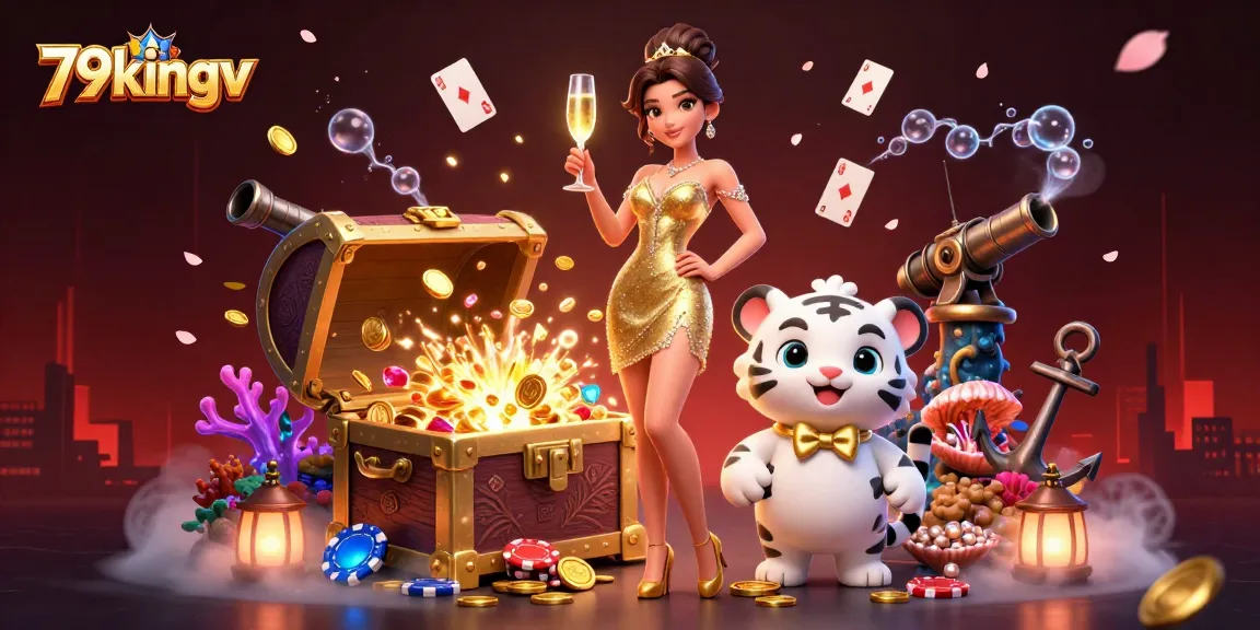 Experience the thrill of gambling with 79kingv in a vibrant, energetic casino scene.