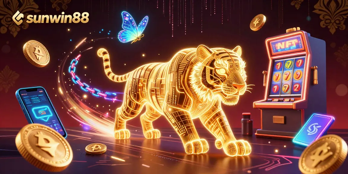 Experience thrilling gameplay with sunwin88 as you explore a vibrant digital casino filled with crypto elements.