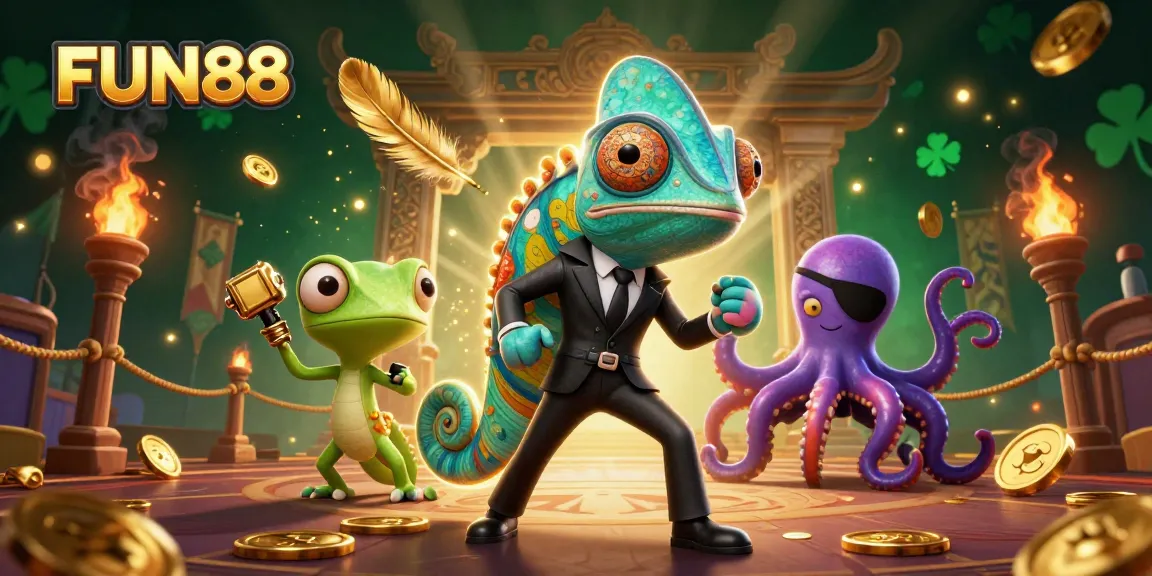 Experience thrilling moments with FUN88's vibrant casino scene featuring diverse gaming elements.