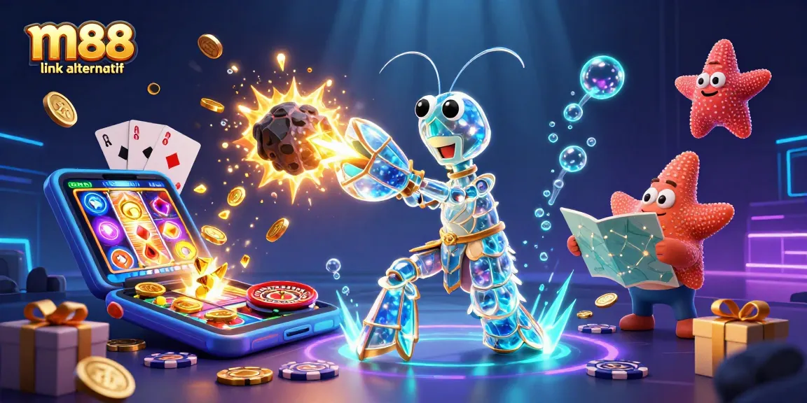 Engage with m88 link alternatif as the galactic samurai mantis shrimp battles for gem rewards in an explosive cosmic casino.