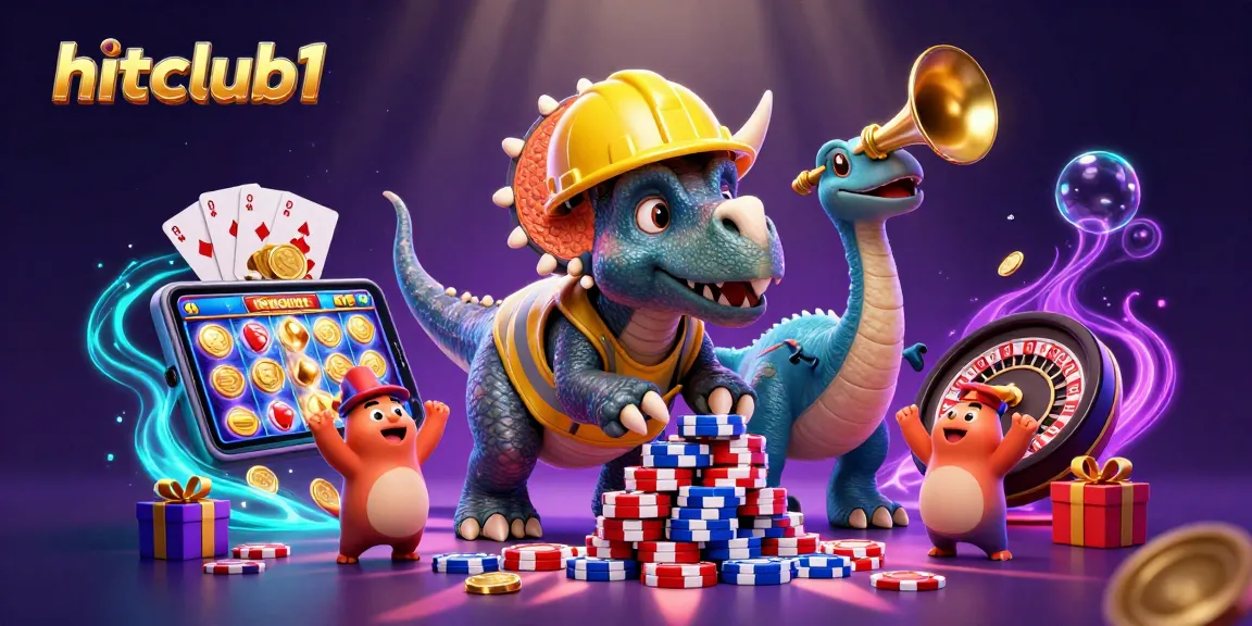 Experience exciting gameplay at hitclub1 with colorful slot games, poker chips, and more!