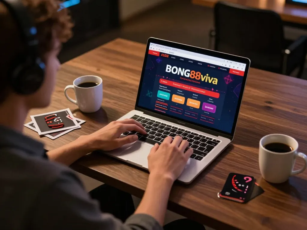 Engaging with bong88viva's casino interface during an online gaming session.