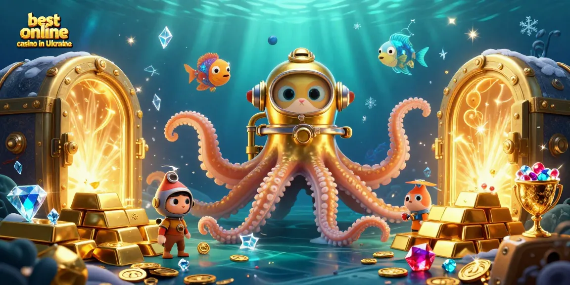 Experience the best online casino in Ukraine with a thrilling 3D kraken adventure!