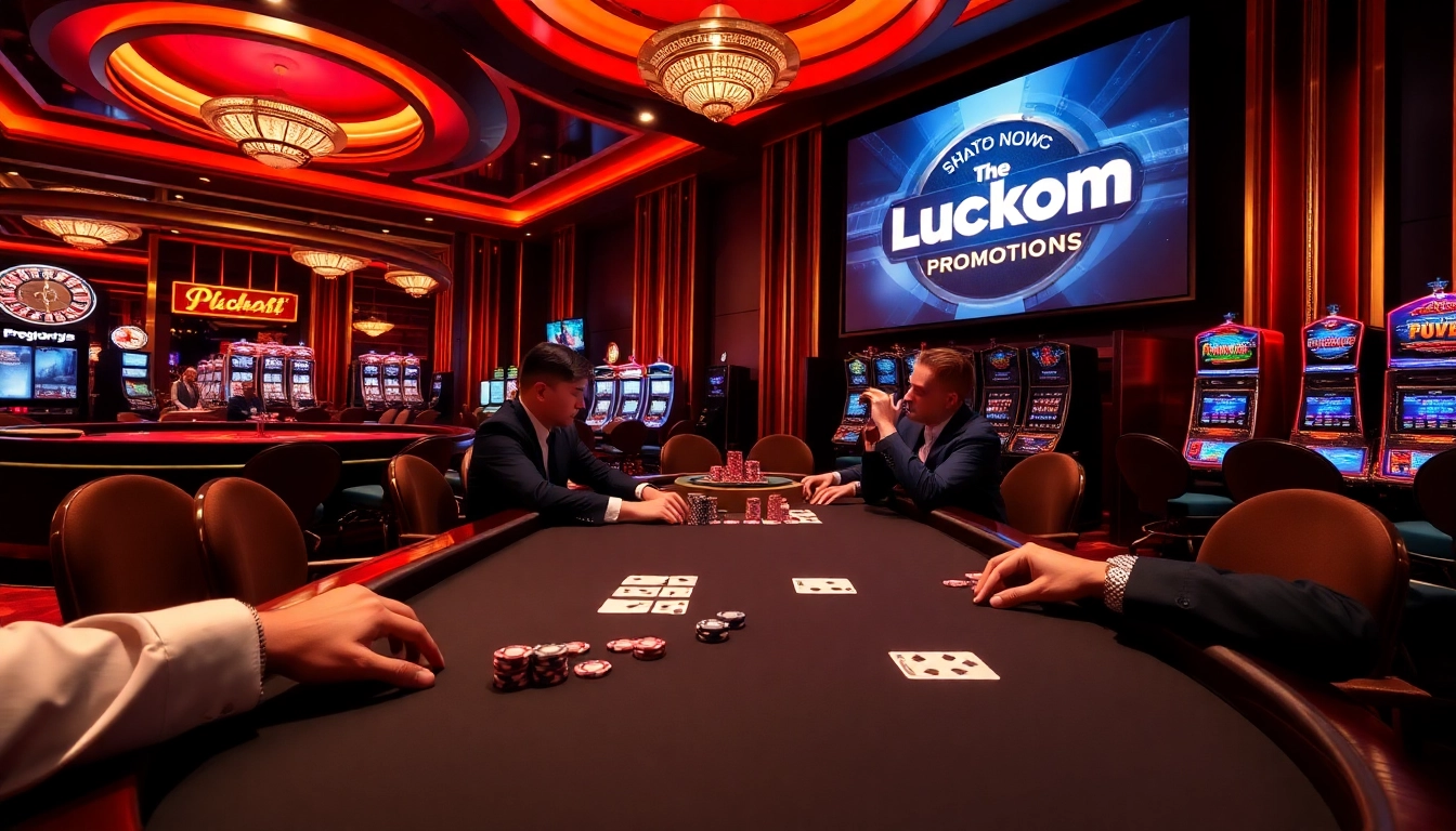 Intense poker game atmosphere at Luck8.com with luxurious decor and premium casino elements.
