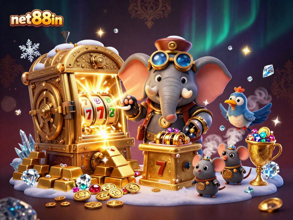 Spin slots for riches with net88in's captivating steampunk casino adventure.