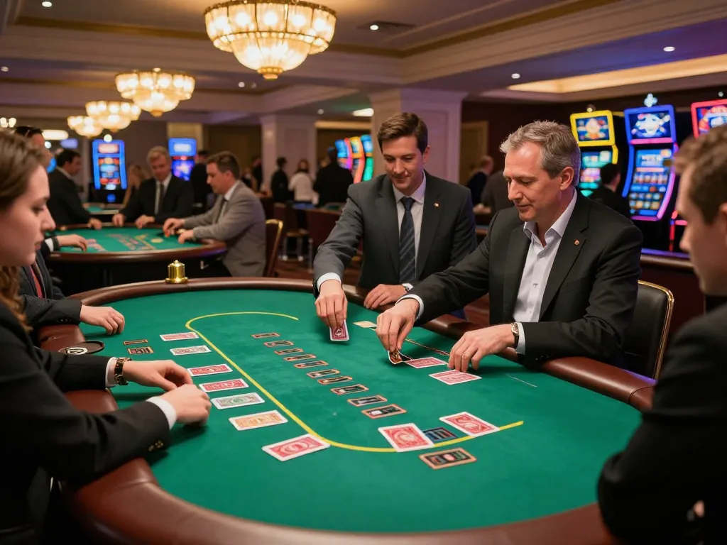 Players experiencing thrilling blackjack action at LODE 88 casino, showcasing vibrant gaming atmosphere.