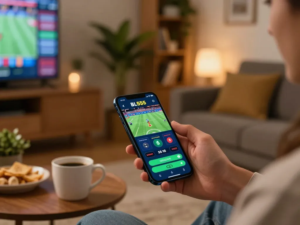 Experience the excitement of nhà cái BL555 with a mobile setup for sports betting.