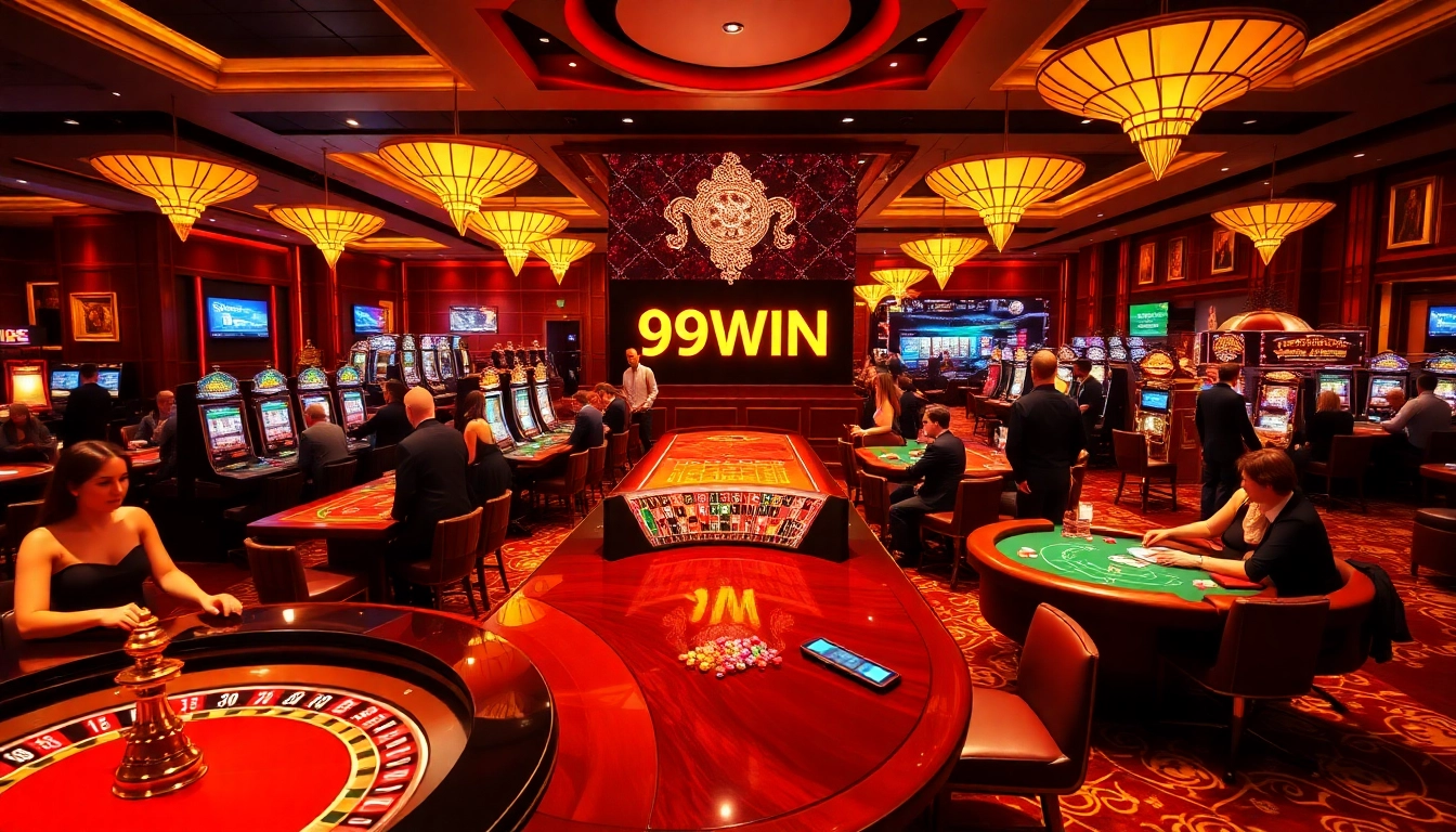 Players enjoying immersive games at 99WIN's online casino, emphasizing thrills and rewards.