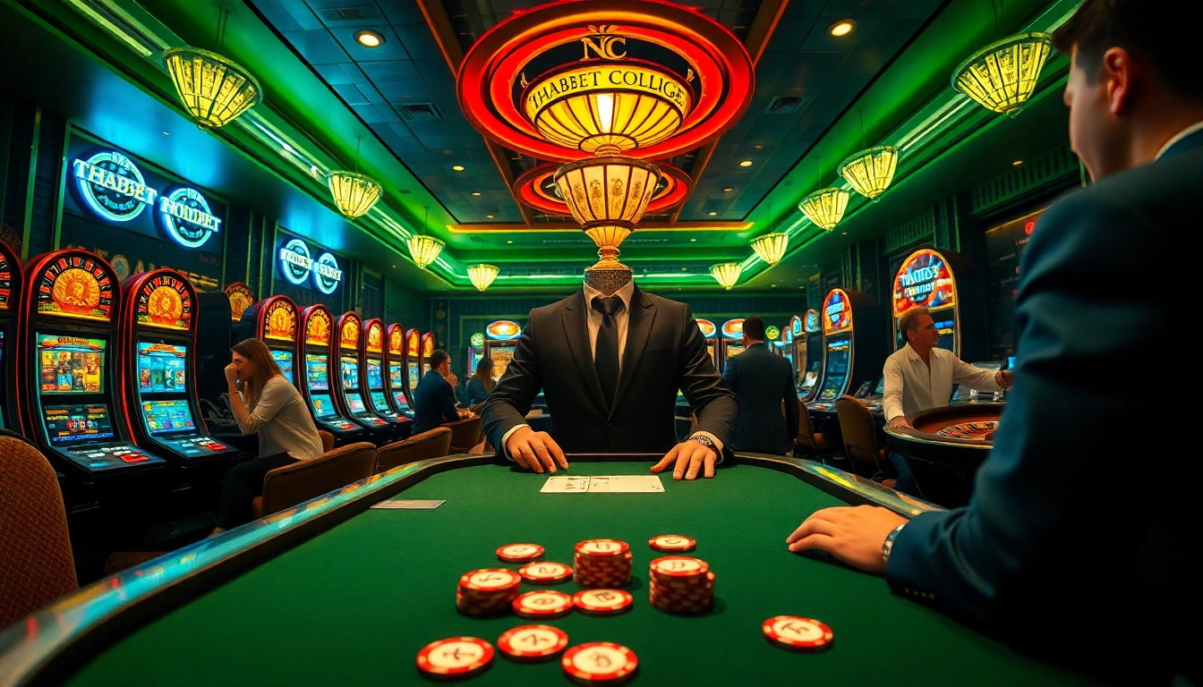 Experience thrilling gameplay at THABET COLLEGE's immersive casino with vibrant tables and exciting atmosphere.