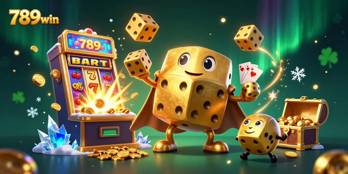 Experience thrilling games at 789win with a lively 3D casino scene showcasing exciting dice and a jackpot explosion.