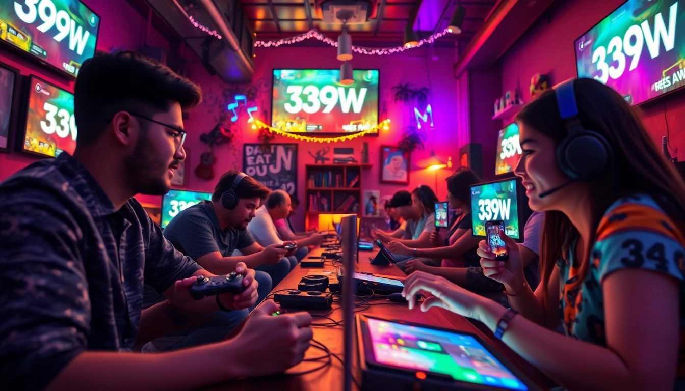 Dynamic gaming scene showcasing 399W users enjoying collaborative playlists and casual gaming experiences.