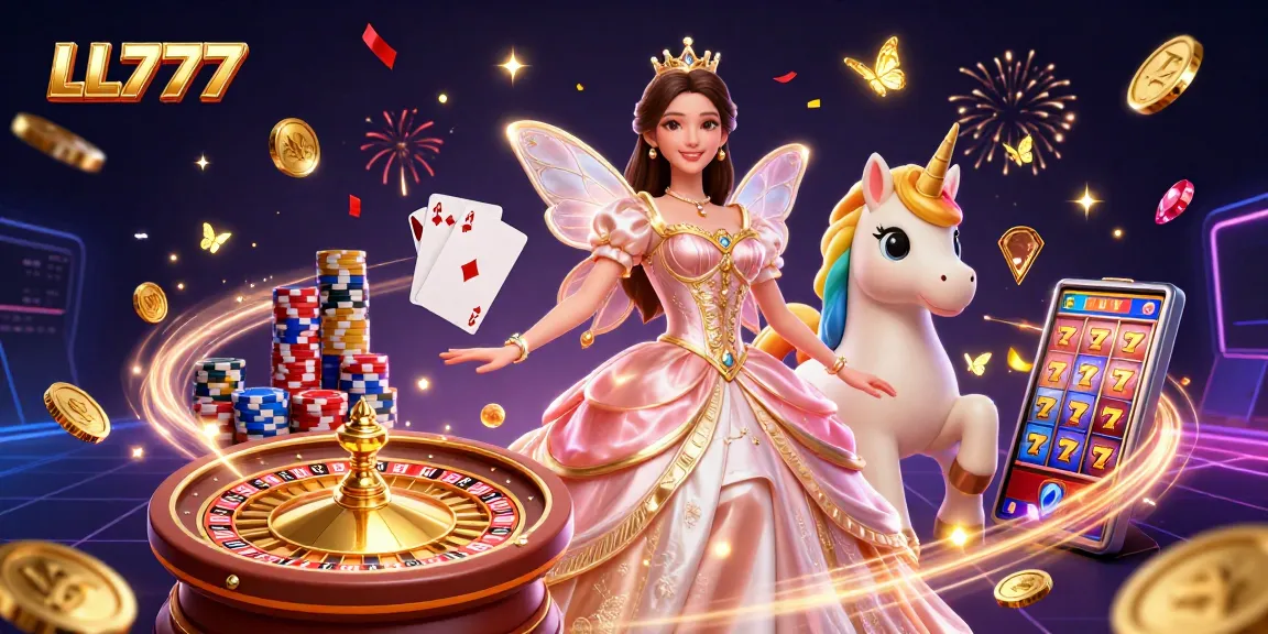 Experience thrilling gameplay at LL777 with vibrant casino elements and a magical atmosphere.
