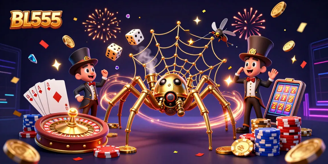 Experience thrilling gameplay with BL555 in a rich steampunk-inspired 3D casino world.