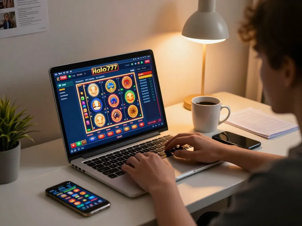 Berkolaborasi dengan antarmuka kasino online halo777 di pengaturan permainan nyaman di rumah, menggabungkan kenyamanan dan hiburan.