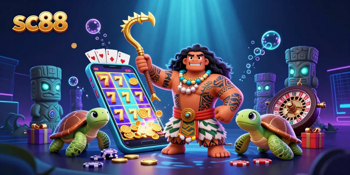 Experience thrilling wins at sc88 with a vibrant underwater casino adventure featuring a demigod and turtle