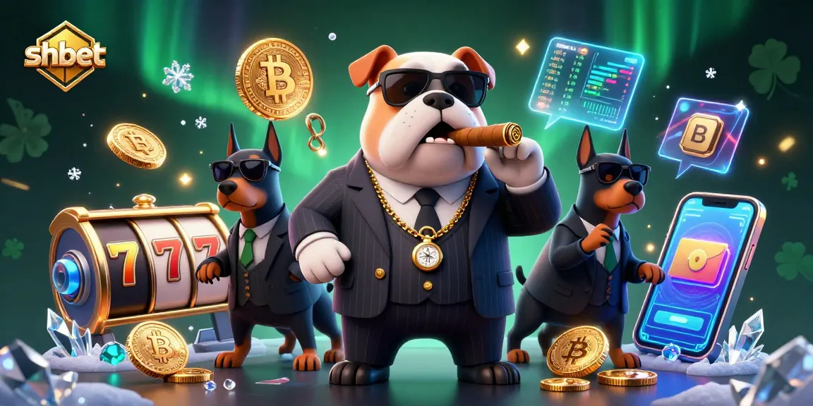 Play dynamic slots with shbet, featuring a 3D cartoon mafia boss in an exciting casino scene.
