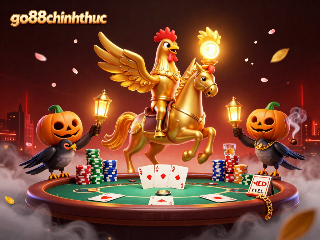 Play at go88chinhthuc in a vibrant casino scene featuring energetic poker action.